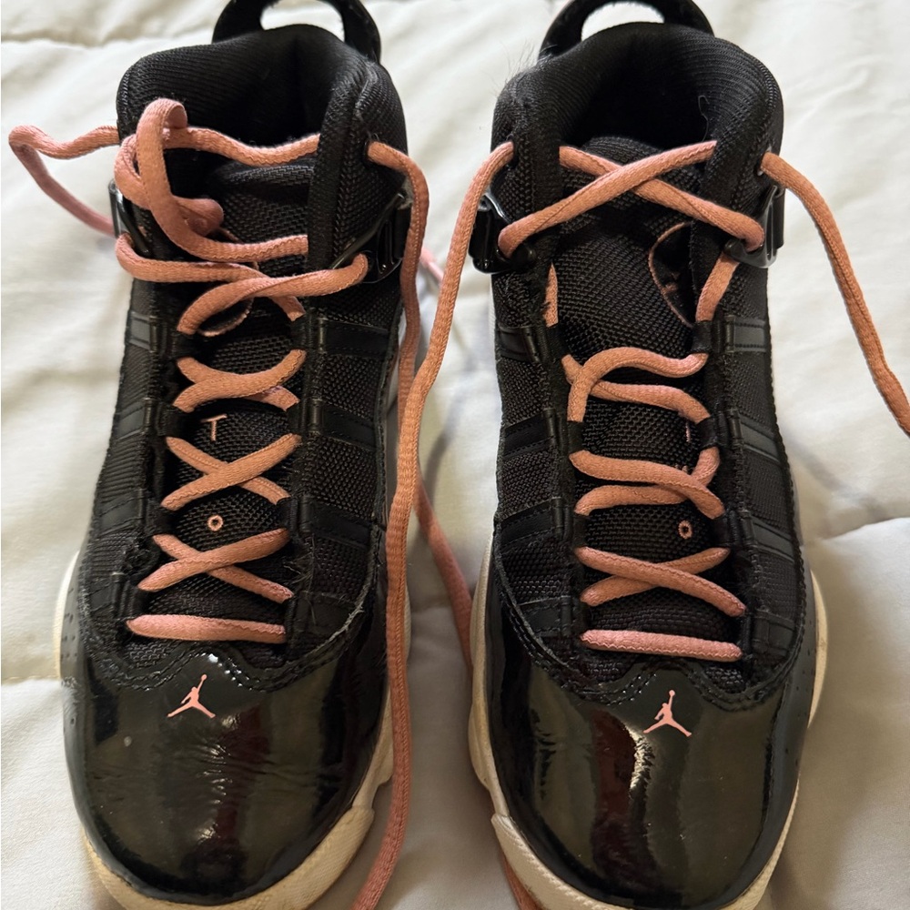 Jordan Black and Pink Kids' Sneakers